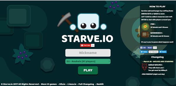 Скриншот игры starve.io