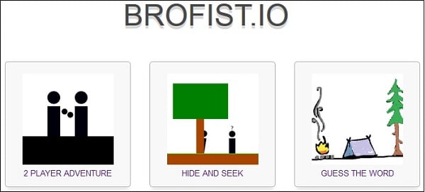 Скрин игровых режимов brofist.io
