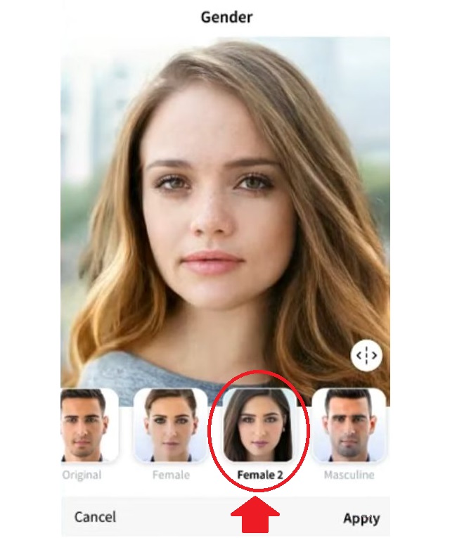 faceapp gender filtre2