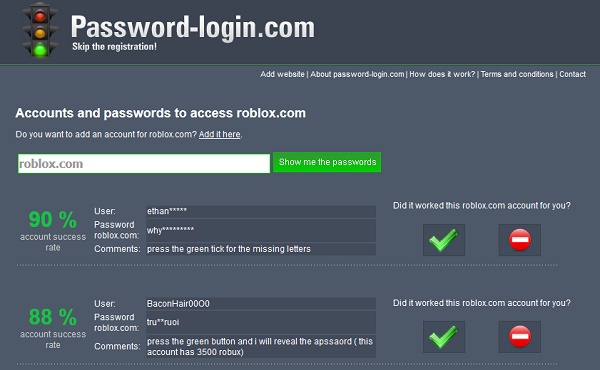password login
