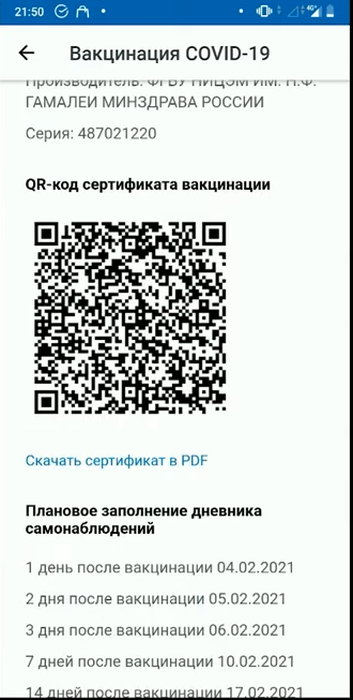 QR-код на смартфоне