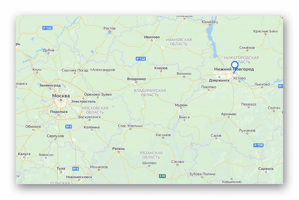 Расположение Нижнего Новгорода